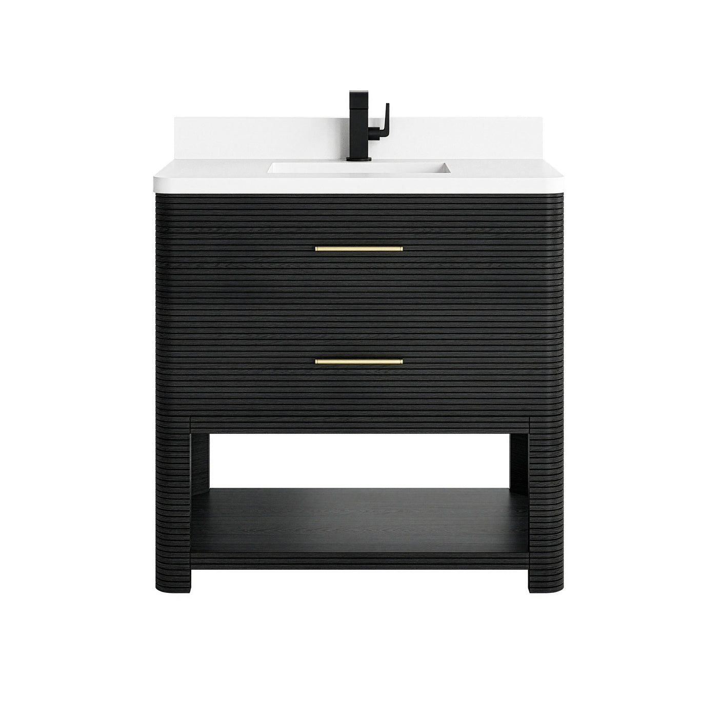 James Martin Lucian 36" Single Bathroom Vanity, Carbon Oak, view 17