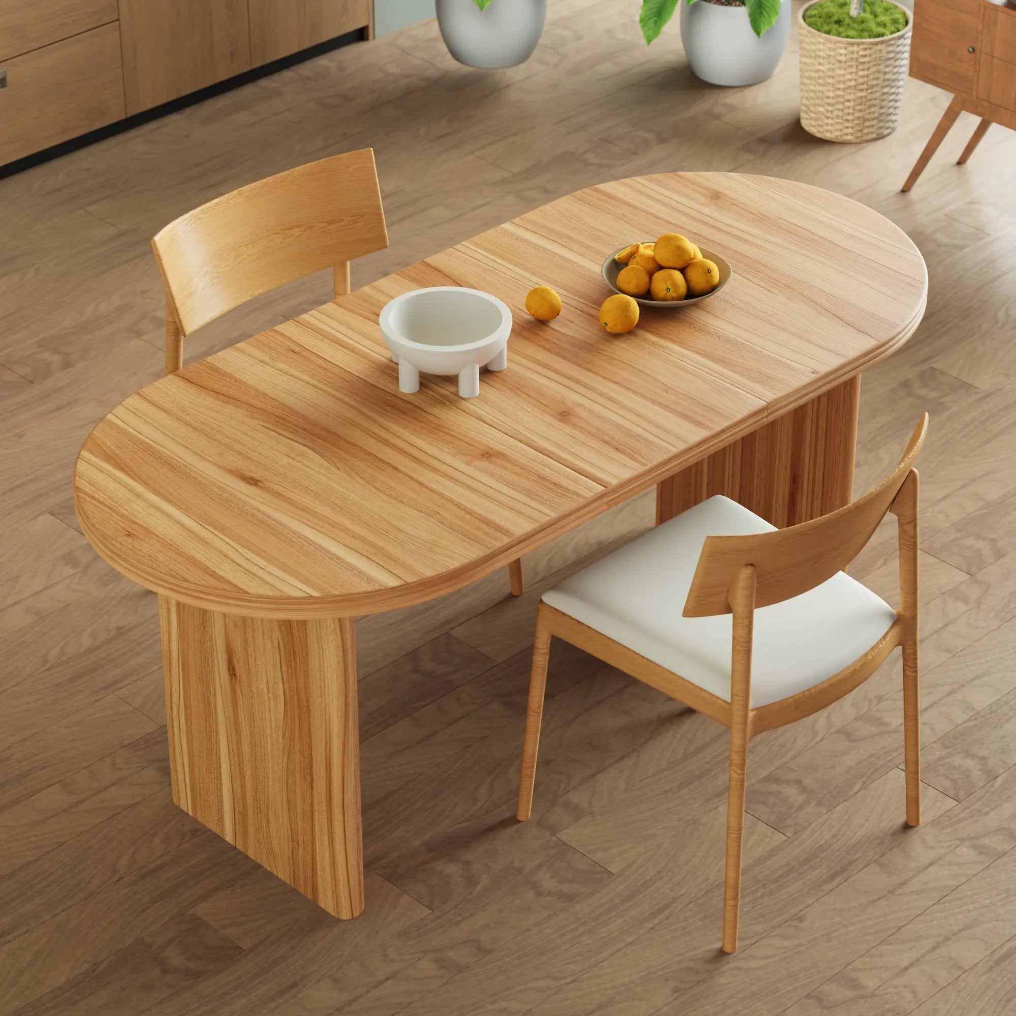 Modern Extendable Dining Table with Removable Extension Leaves by HouseOfZazla