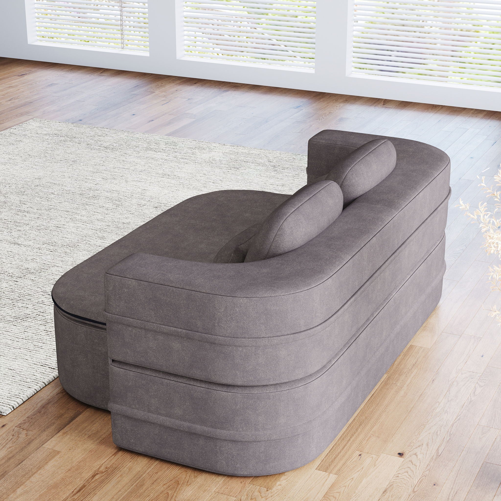 2 In 1 Foldable Sofa Bed With Multi Functional Blanket, Floor Lounge Sofa by HouseOfZazla