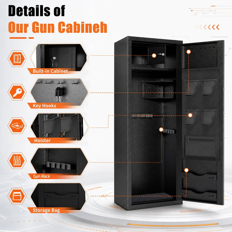 Biometric Large Gun Safe with Fingerprint Password Lock, photo 9 of 10