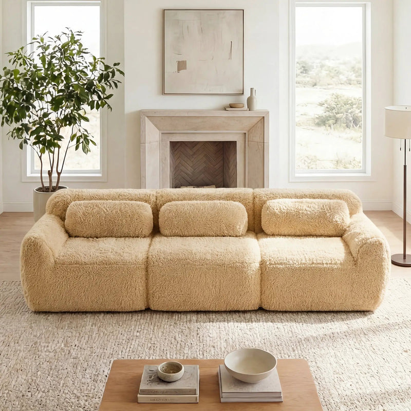 114'' Soft And Fluffy Modular Sectional Sofa by HouseOfZazla
