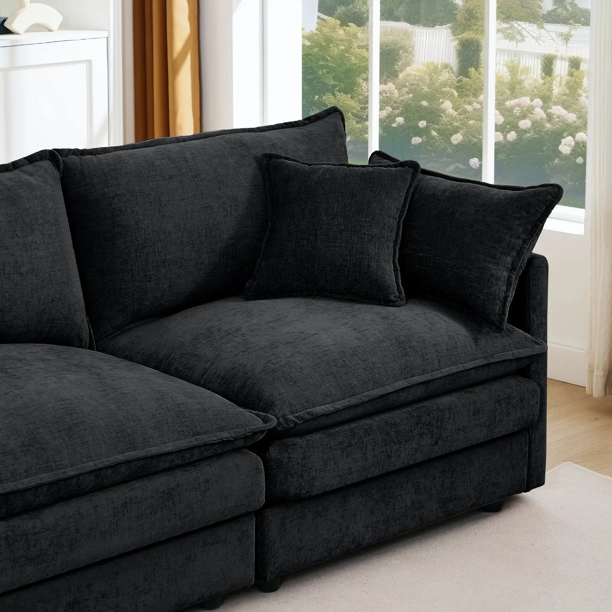 Modular Sectional Sofa - 102 Inch L Shaped Couch Set for Living Room by HouseOfZazla