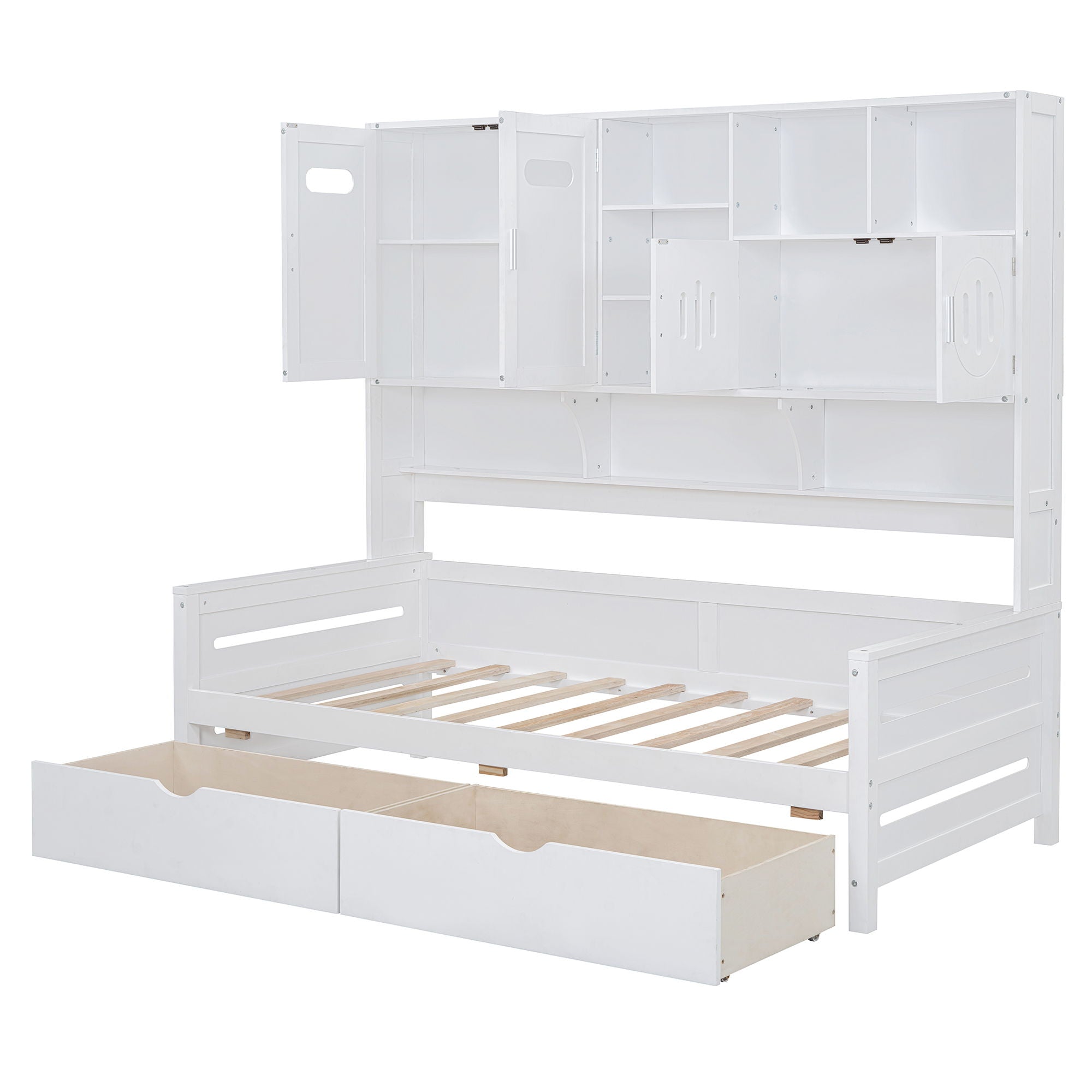 Daybed With All-In-One Cabinet And Shelf by HouseOfZazla