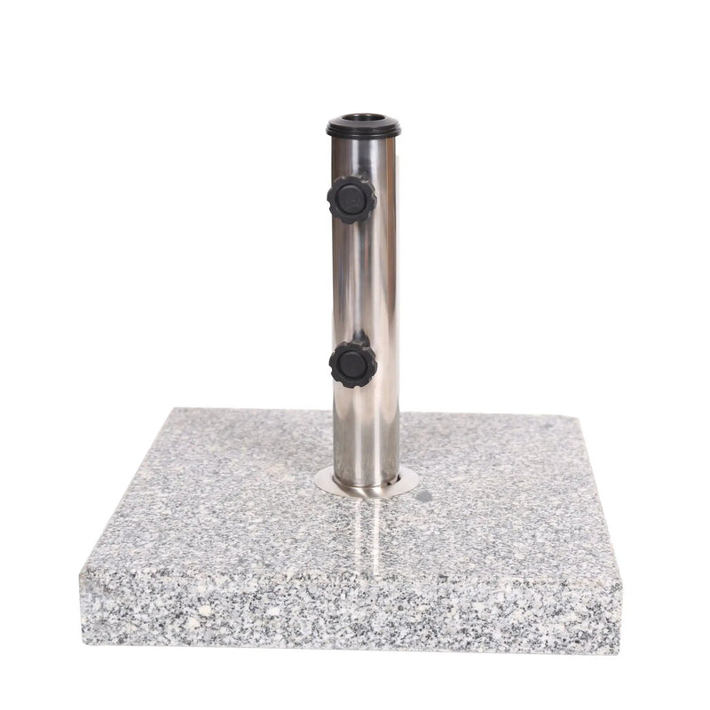 Umbrella Holder Square 55 Lbs Umbrella Base - Natural / Gray by HouseOfZazla