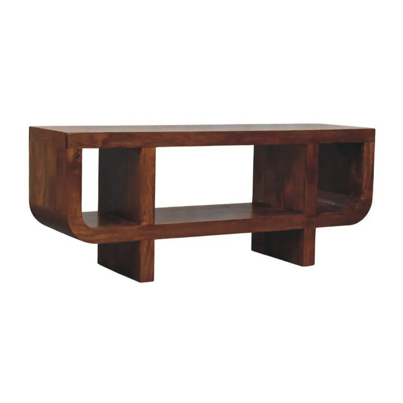 Orion - Curved Media Unit - Brown by Unique Piece Furniture