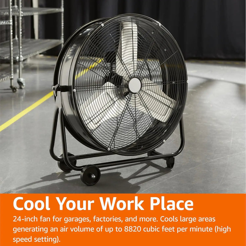 24 Inch Heavy Duty Metal Industrial Drum Fan by HouseOfZazla