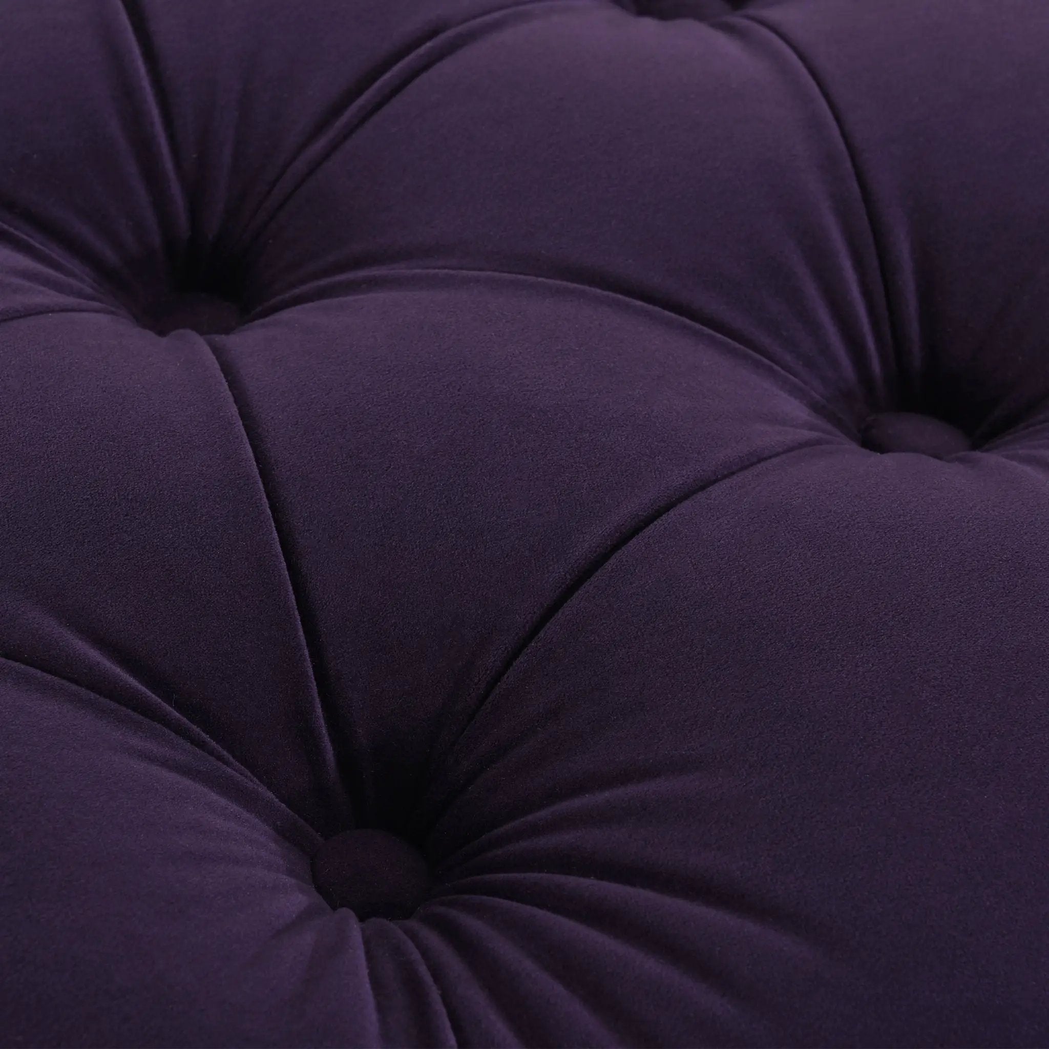 Dawn - Tufted Round Ottoman Nailhead Accents - Purple by Unique Piece Furniture