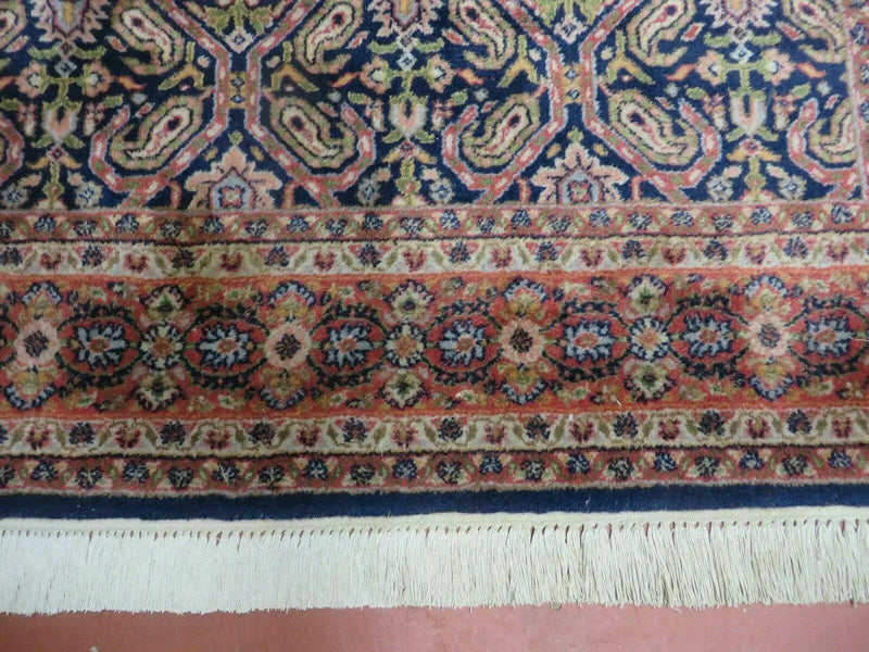 4' X 6' Vintage Fine Handmade India Floral Oriental Wool Rug Carpet Blue Red by Jewel Rugs