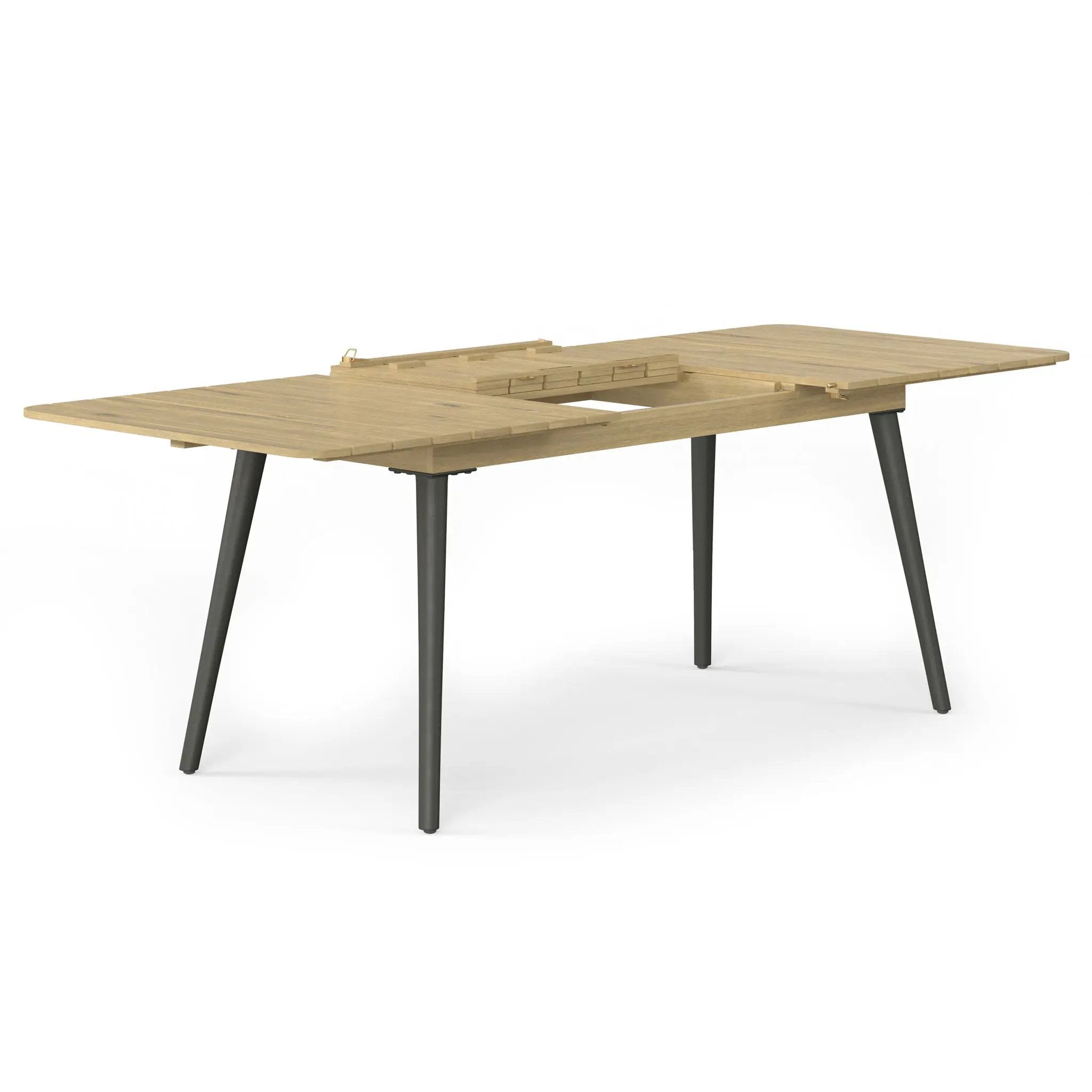 Beachside - Outdoor Extendable Dining Table - Light Teak by HouseOfZazla