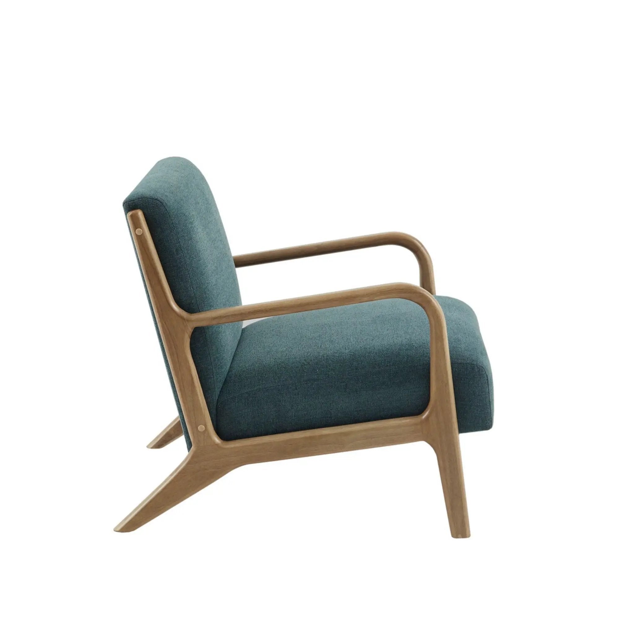 Mid-Century Style Lounge Chair With Upholstered Seat by Unique Piece Furniture