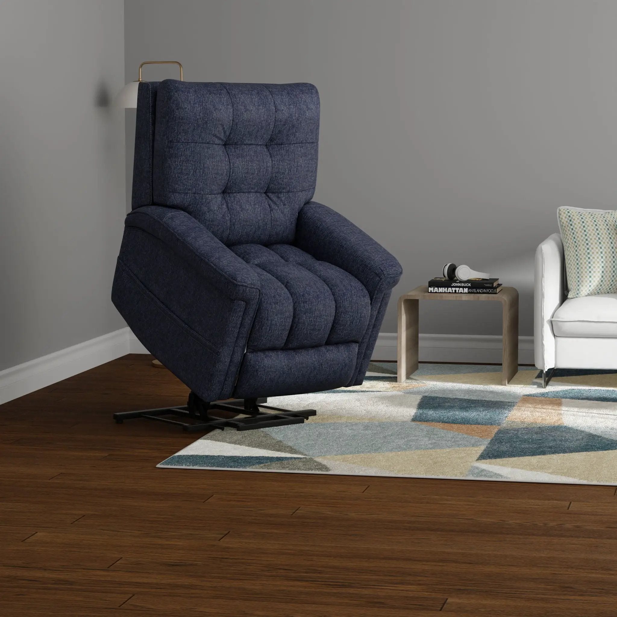 Velour - Power Lift Chair - Blue by Unique Piece Furniture