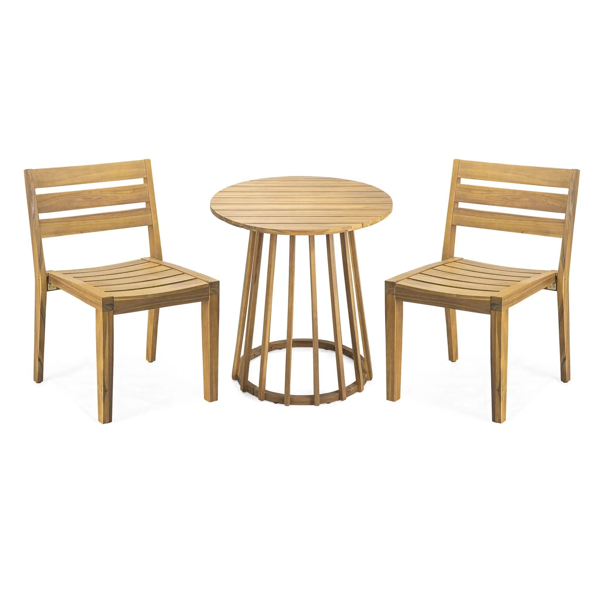 Outdoor 3 Pieces Dining Set - Round Bistro Set by HouseOfZazla