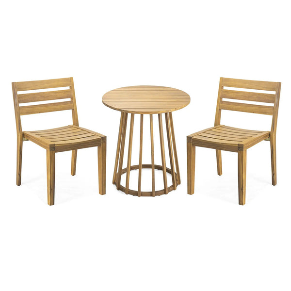 Outdoor 3 Pieces Dining Set - Round Bistro Set