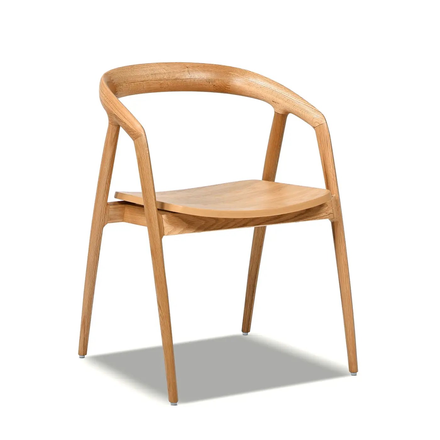 Simeon - Scandinavian Sculpted Dining Chair - Warm Natural Brown by Unique Piece Furniture