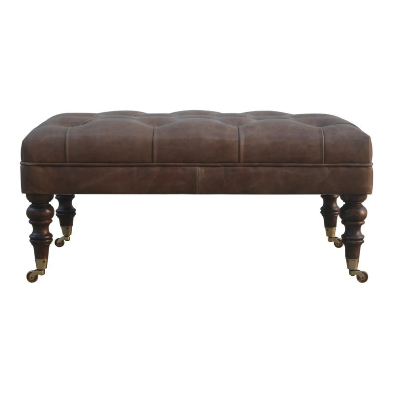 Buffalo - Ottoman With Castor Legs by HouseOfZazla