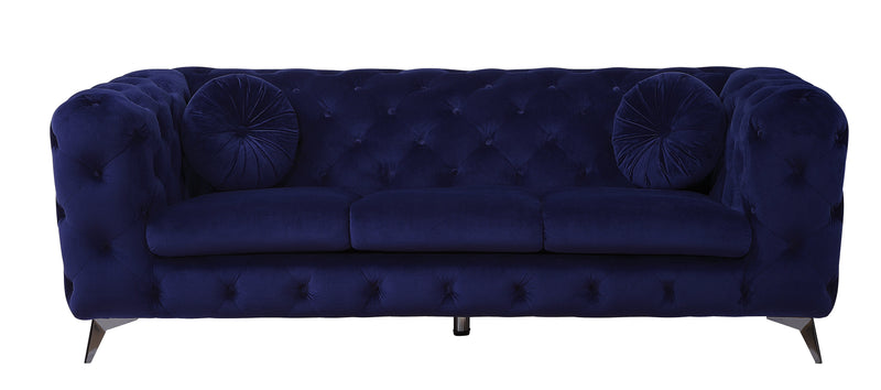 Atronia Blue Velvet Sofa by HouseOfZazla
