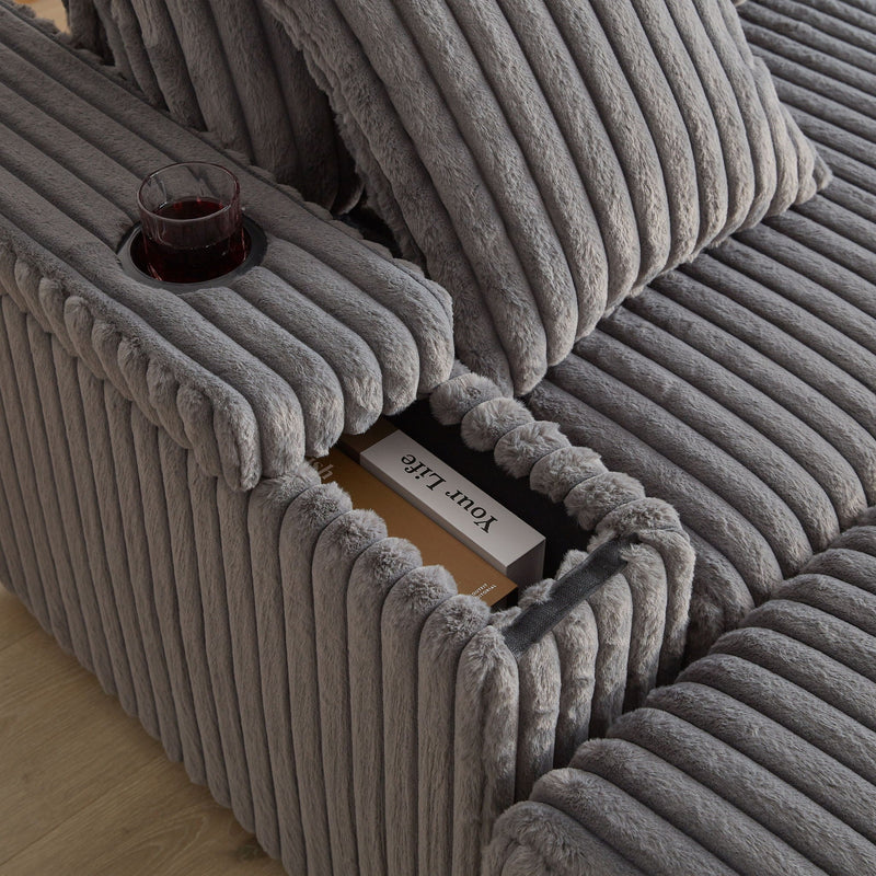 3 Seater Sofa With 2 Ottomans For Living Room by HouseOfZazla