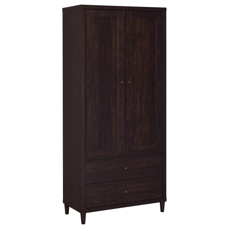 Nestor - 2 Drawer Tall Accent Cabinet With 2 Doors - Rustic by HouseOfZazla