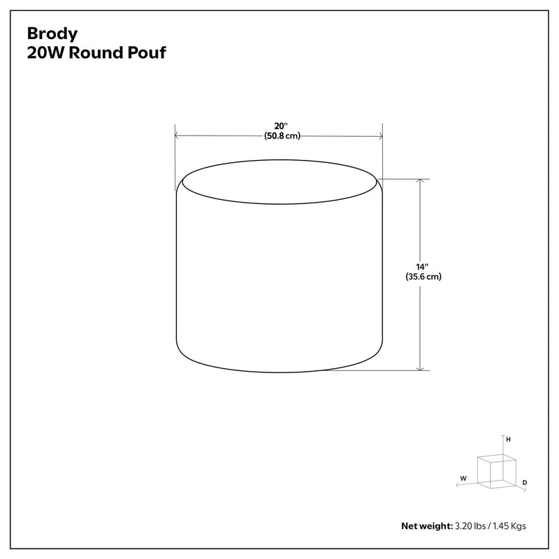 Brody - Round Pouf by Unique Piece Furniture