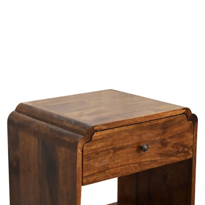 Newton - Nightstand With A Drawer And Open Shelf by HouseOfZazla
