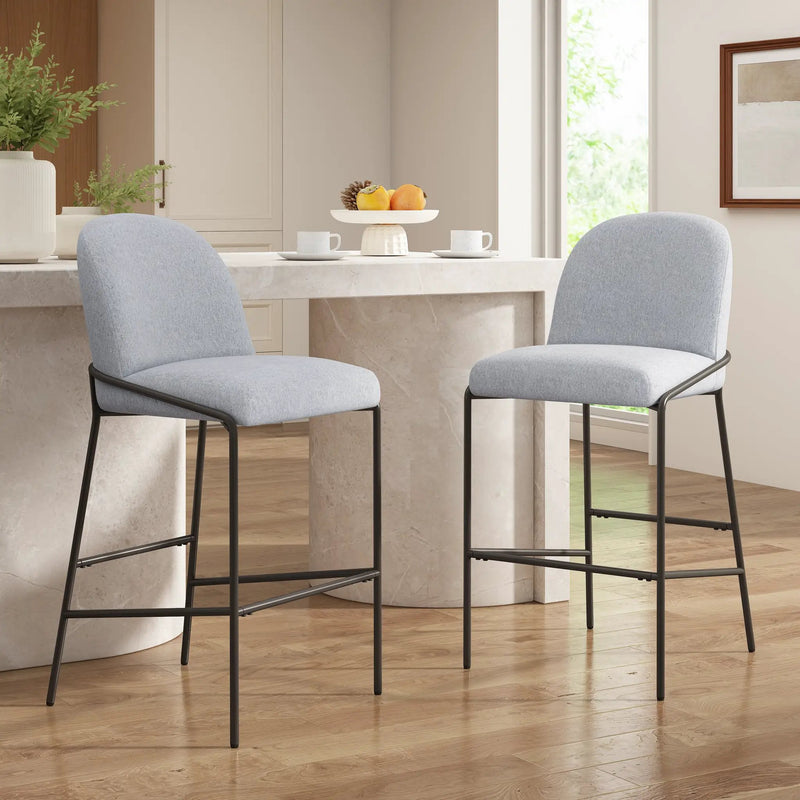 Galen Indoor Metal Upholstered Barstool by HouseOfZazla