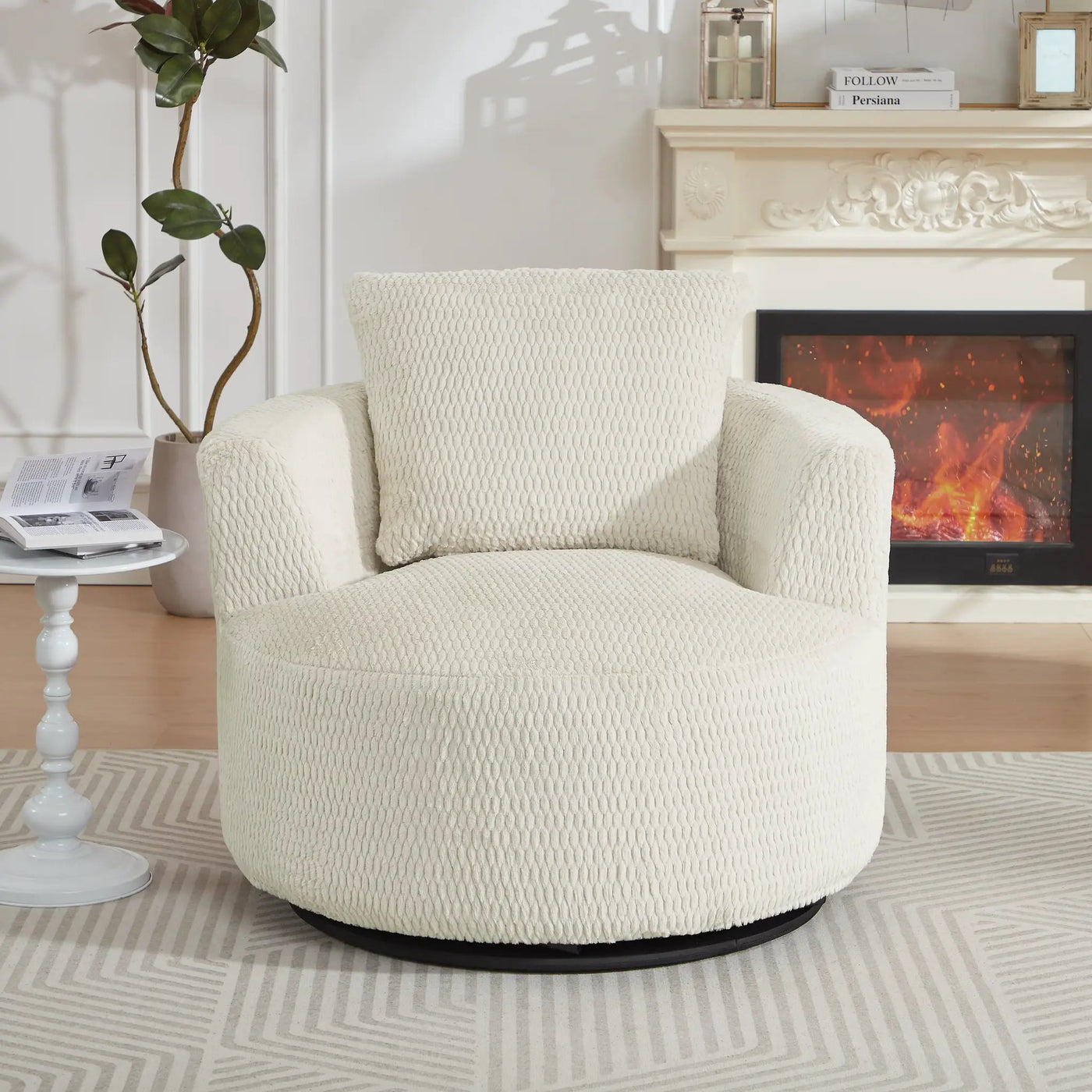 Compressible 360° Swivel Accent Chair by HouseOfZazla