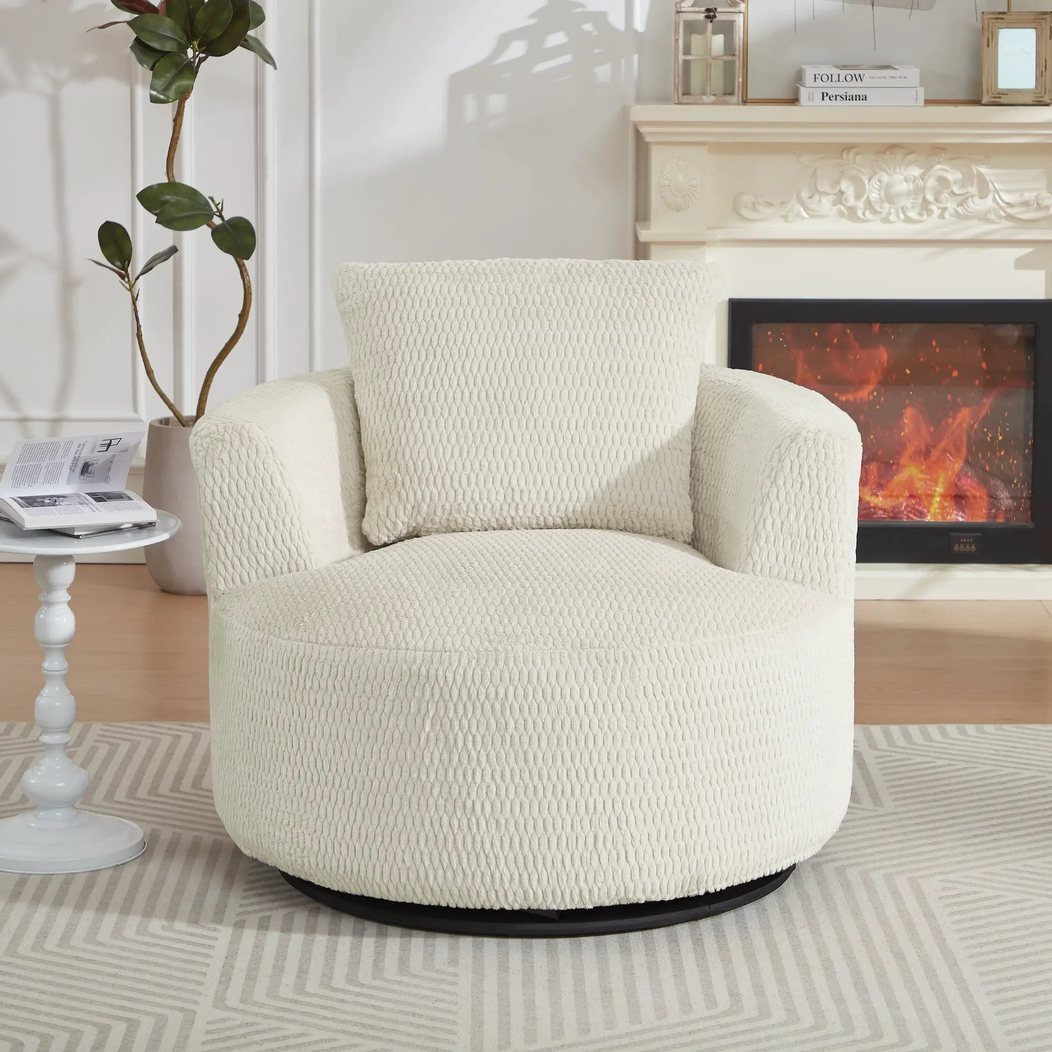 Compressible 360° Swivel Accent Chair by HouseOfZazla