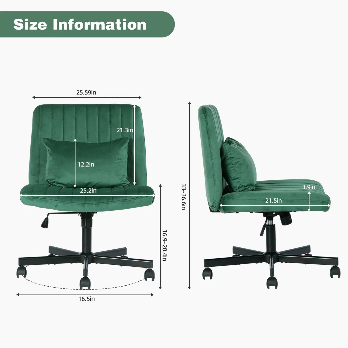 Criss Cross Office Chair With Adjustable Height, Ergonomic Design by HouseOfZazla