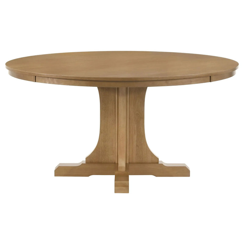 Hartville 5-piece Round Dining Table Set Natural Light Brown by Unique Piece Furniture