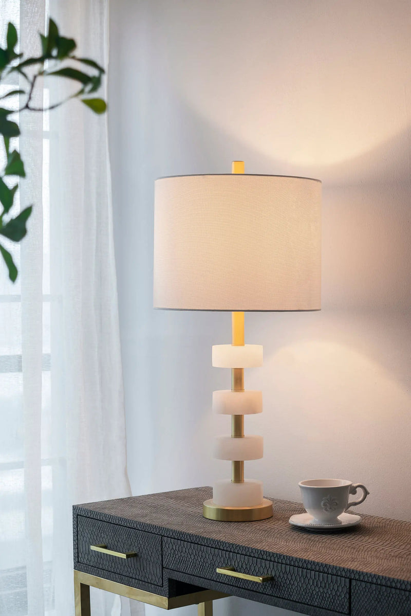 13x13x26 Marble Table Lamp by HouseOfZazla