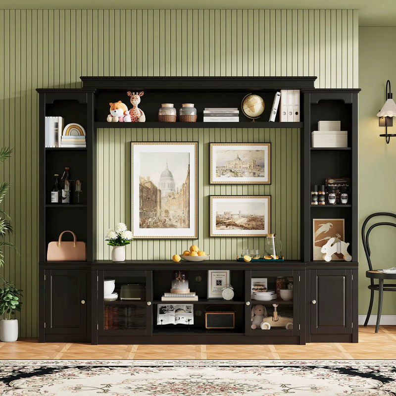 All-In-One TV Stand With Bookcase For TVs Up To 65" by Unique Piece Furniture