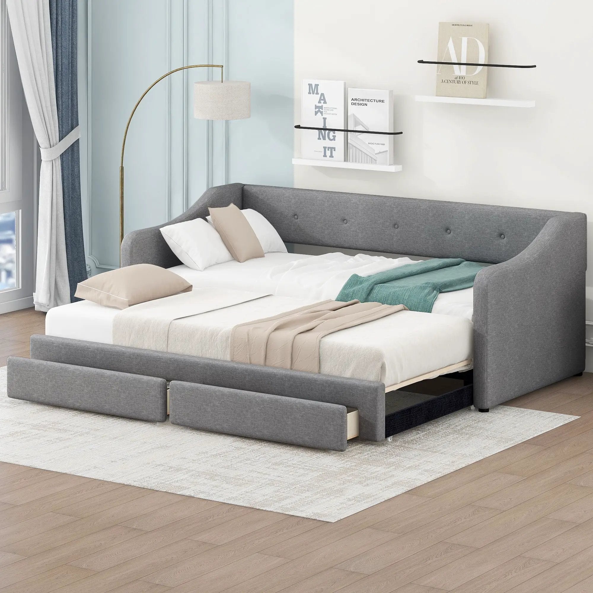 Upholstered Daybed With 2 Drawers by Unique Piece Furniture