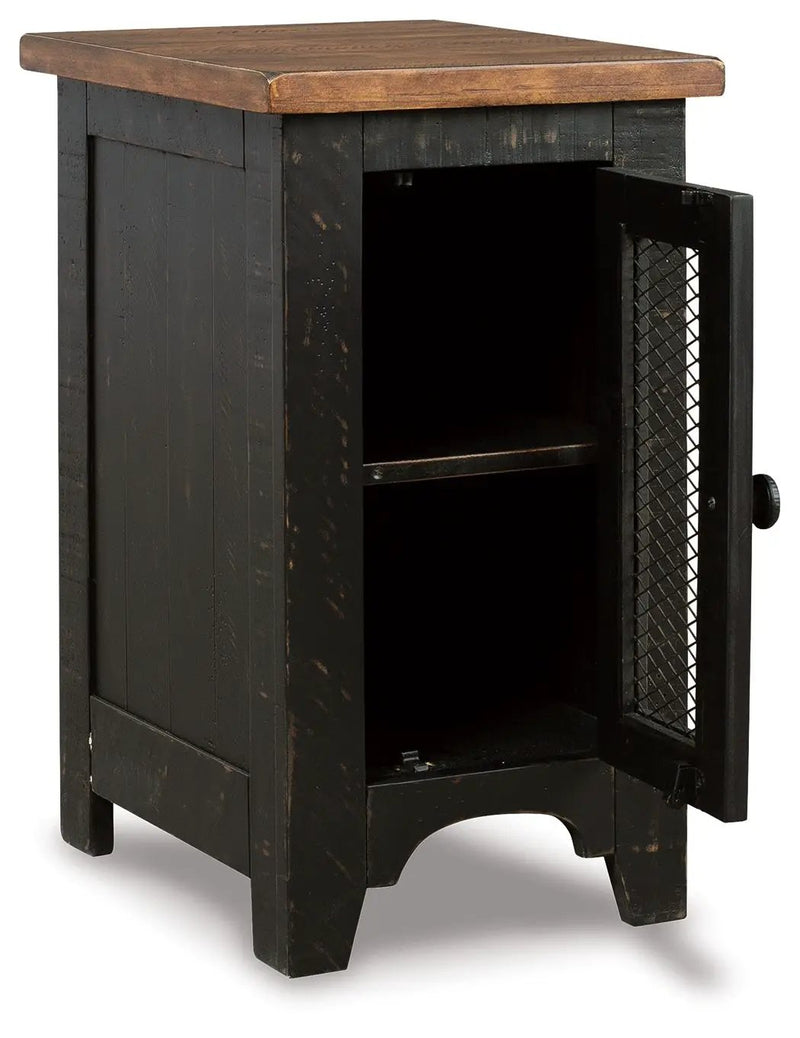 Valebeck - Chair Side End Table - Black / Brown by Unique Piece Furniture