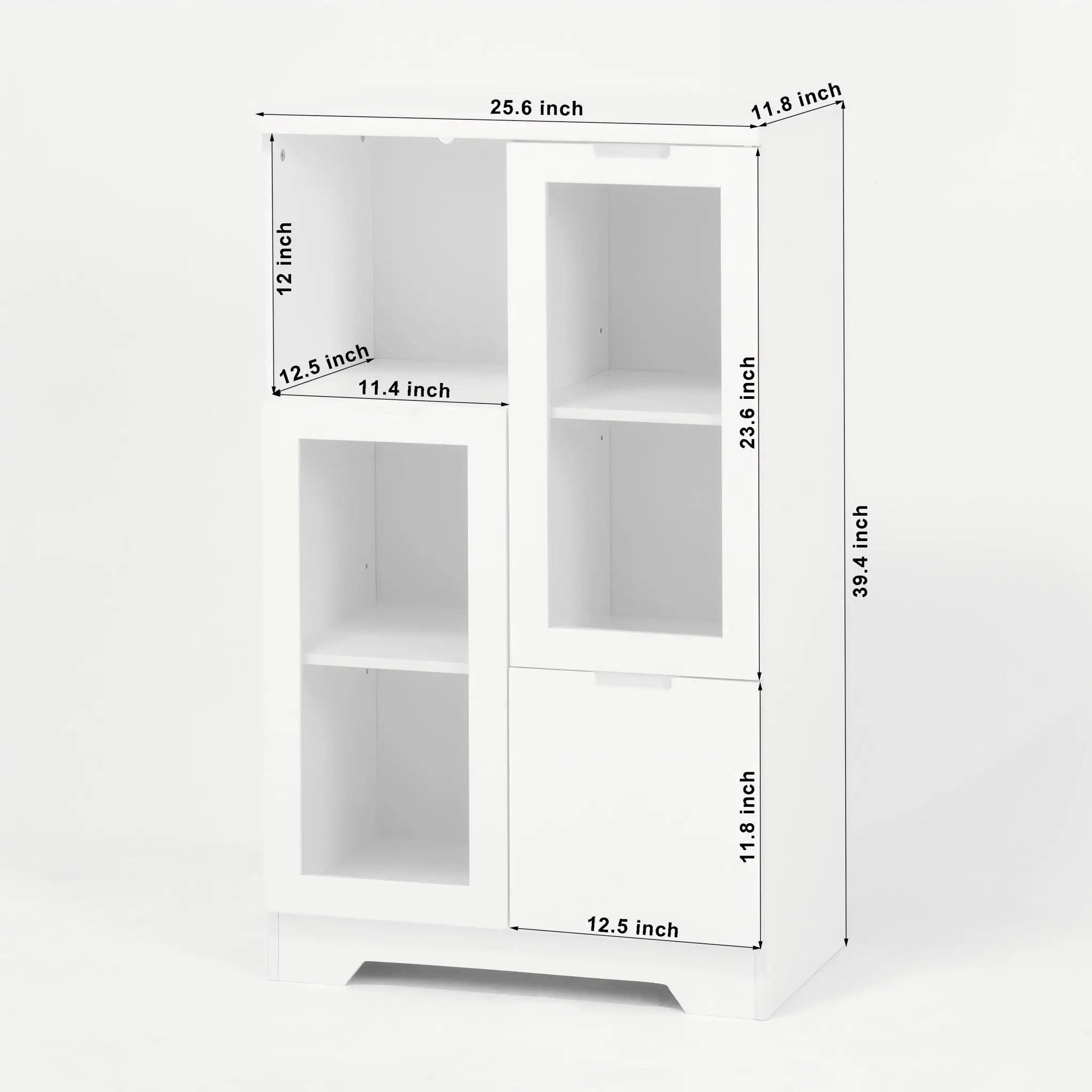 Modern Cabinet With Glass Doors And Drawer by Unique Piece Furniture