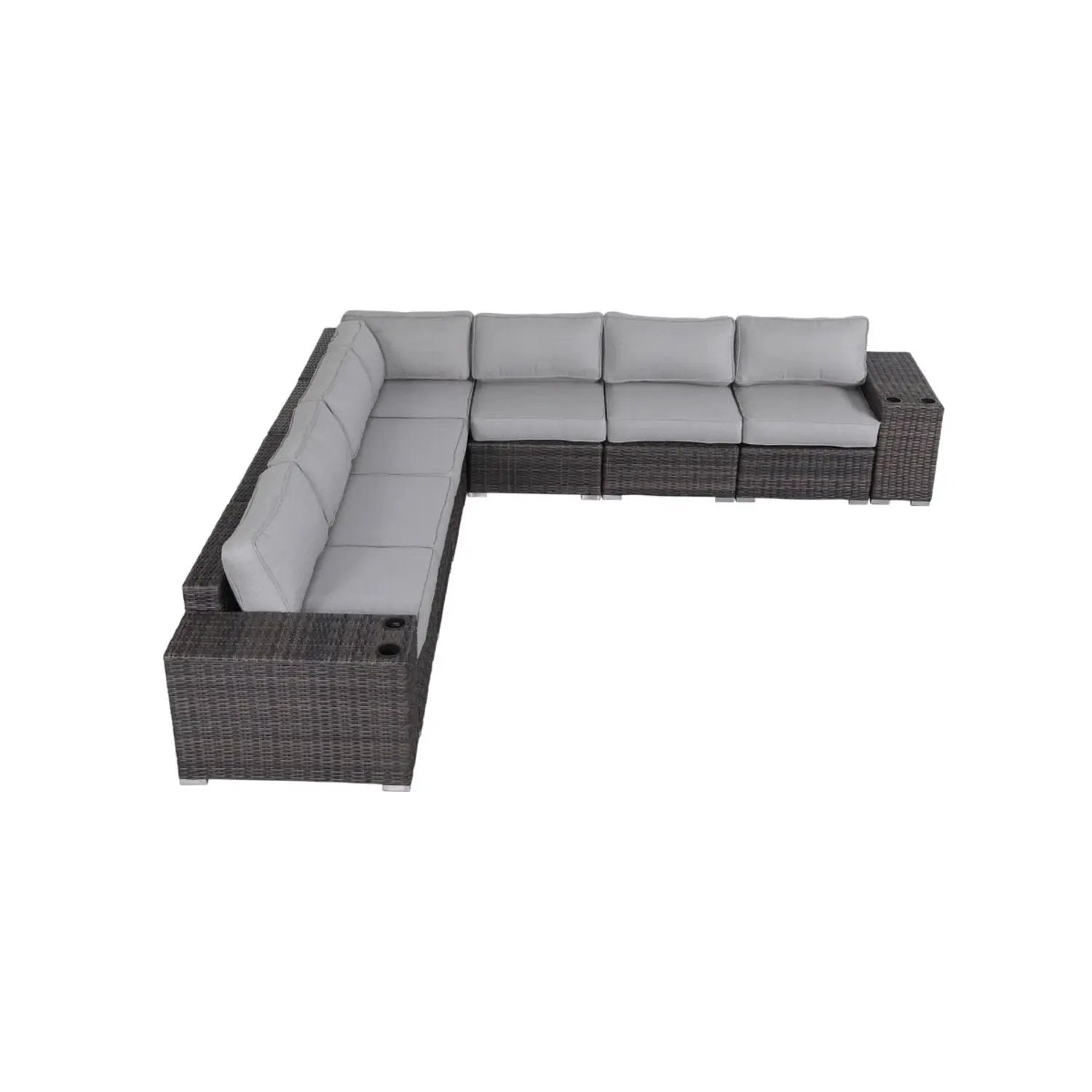 Modern Rattan Wicker Seating Group With Cushions by HouseOfZazla