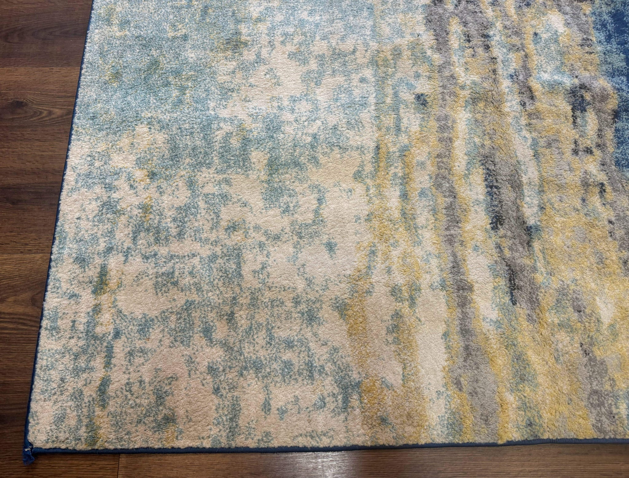 Modern Abstract Blue Area Rug 8x11 ft by Jewel Rugs