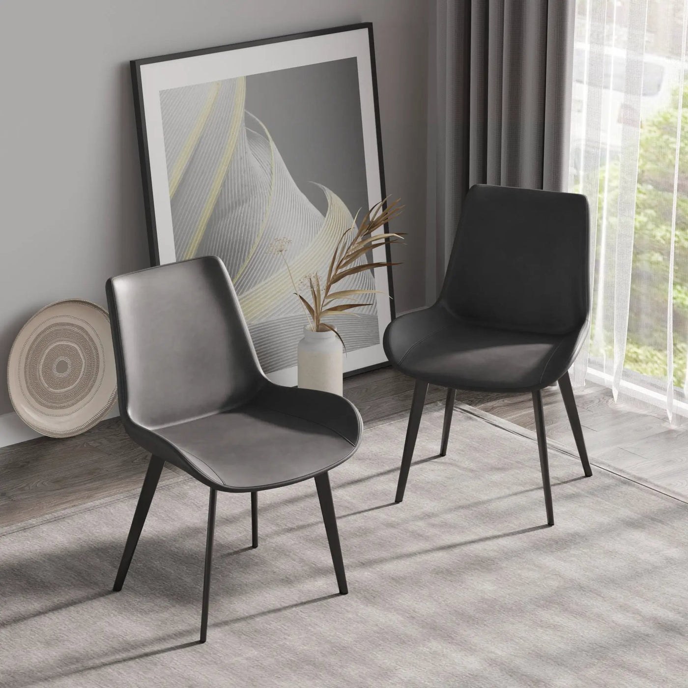Modern Dining Chair Living Room Metal Leg Dining Chair (Set of 2) by Unique Piece Furniture