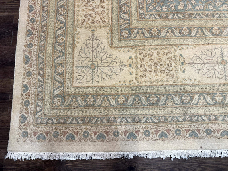 Palace Size Pak Persian Rug 12x18, Haji Jalili Design, Pakistani Carpet, Oat and Light Blue, Fine 260 KPSI by Jewel Rugs