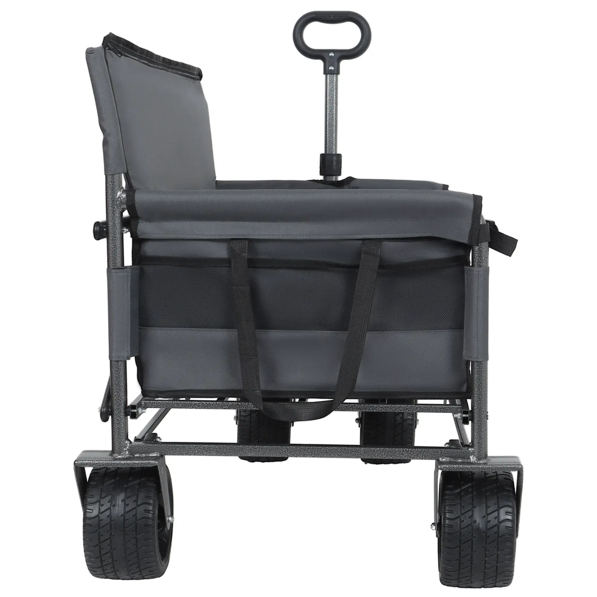 3-in-1 Convertible Folding Wagon Cart with Bench Seat & Storage by HouseOfZazla