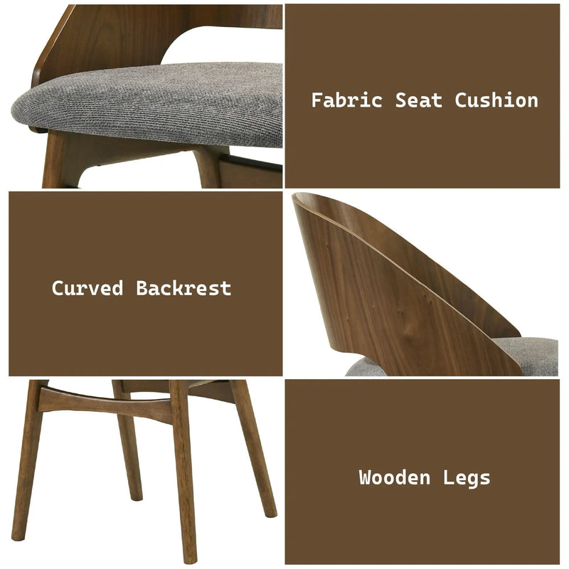Delmon - Side Chair (Set of 2) - Dark Walnut by HouseOfZazla