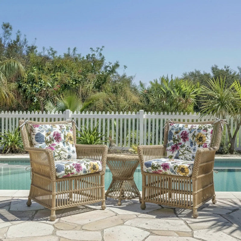 Outdoor Chair Cushions Set of 2, Botanical Floral, photo 4 of 10