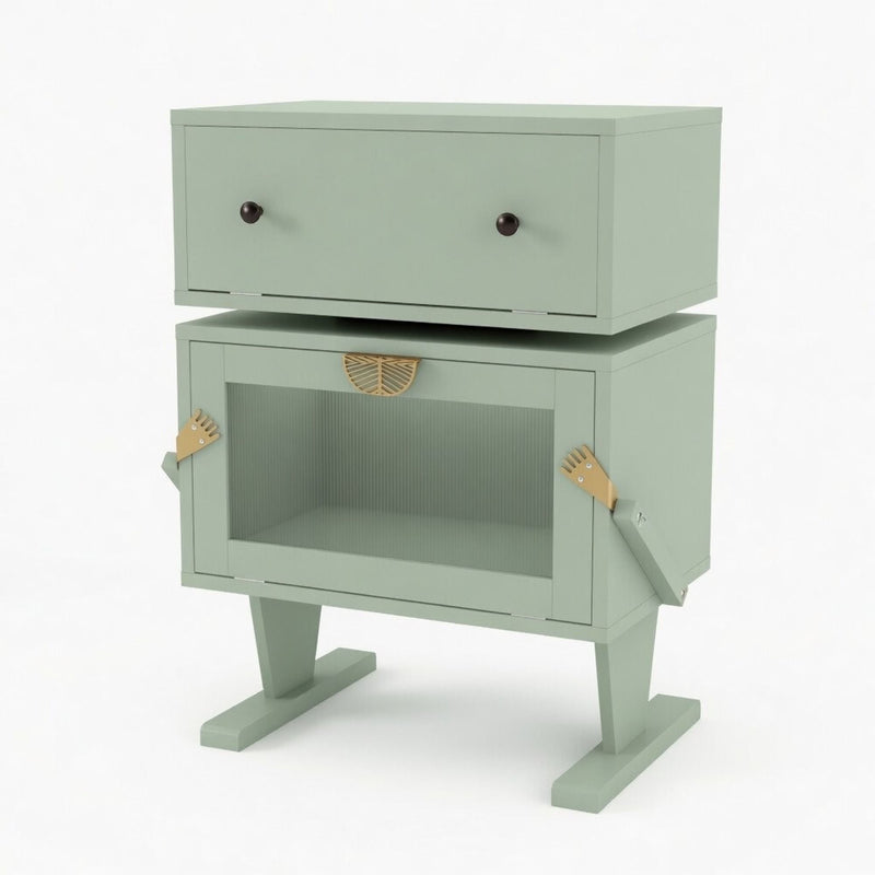 Robot LED Nightstand With 360° Rotating Drawer by HouseOfZazla