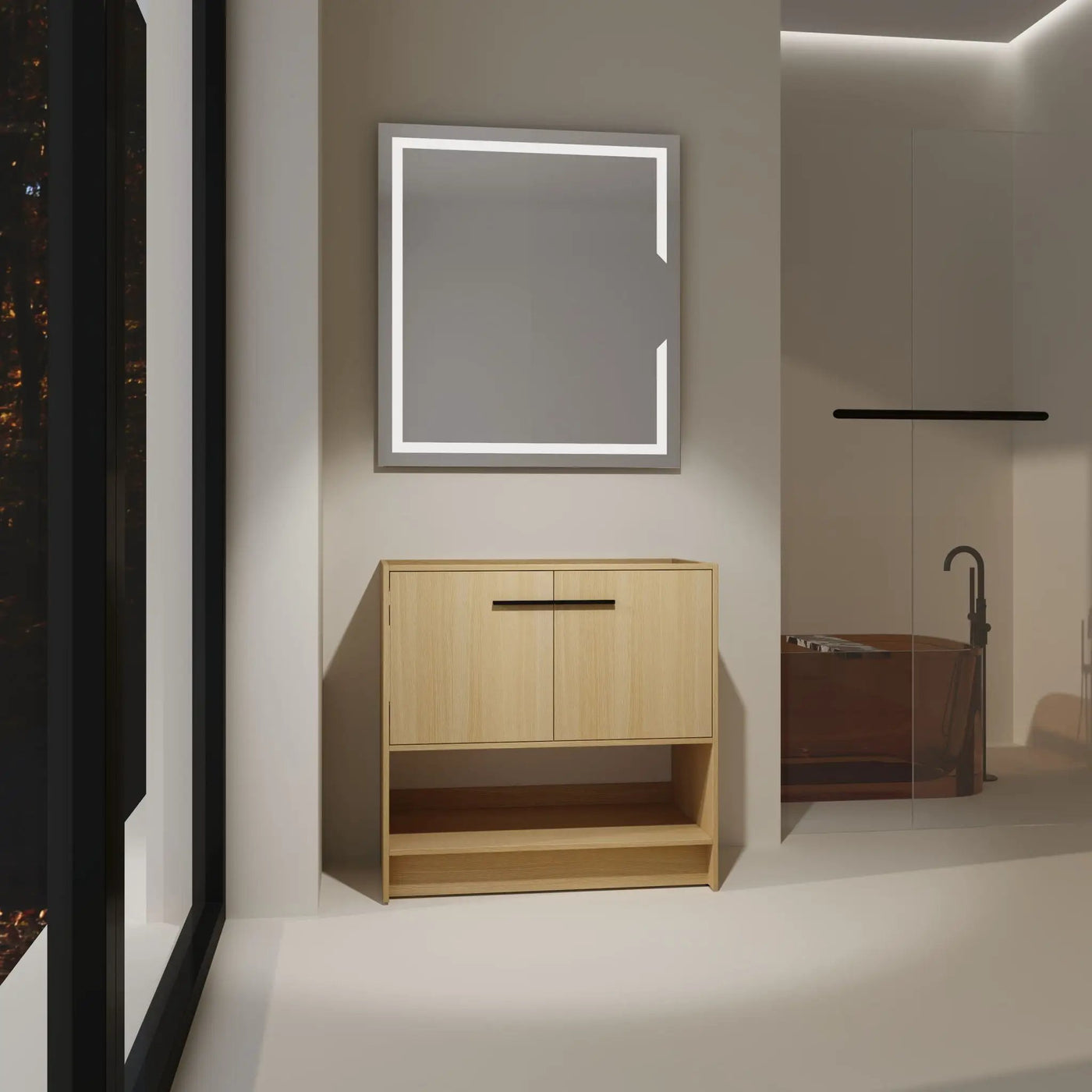 Modern Freestanding Bathroom Vanity With 2 Doors by HouseOfZazla