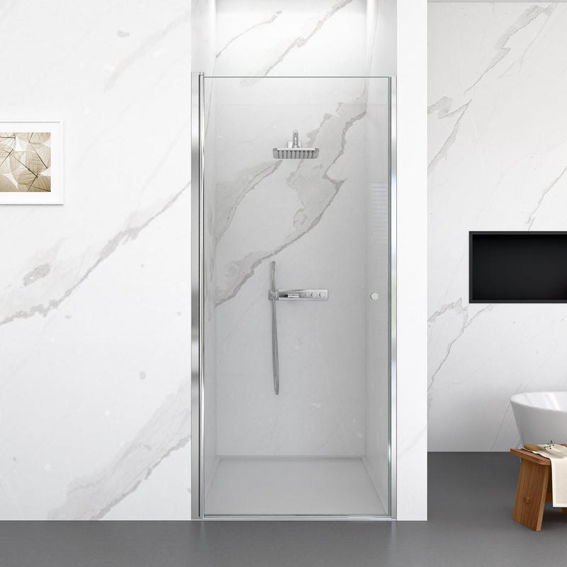 32"W x 72"H Frameless Circular Pivot Shower Door by HouseOfZazla