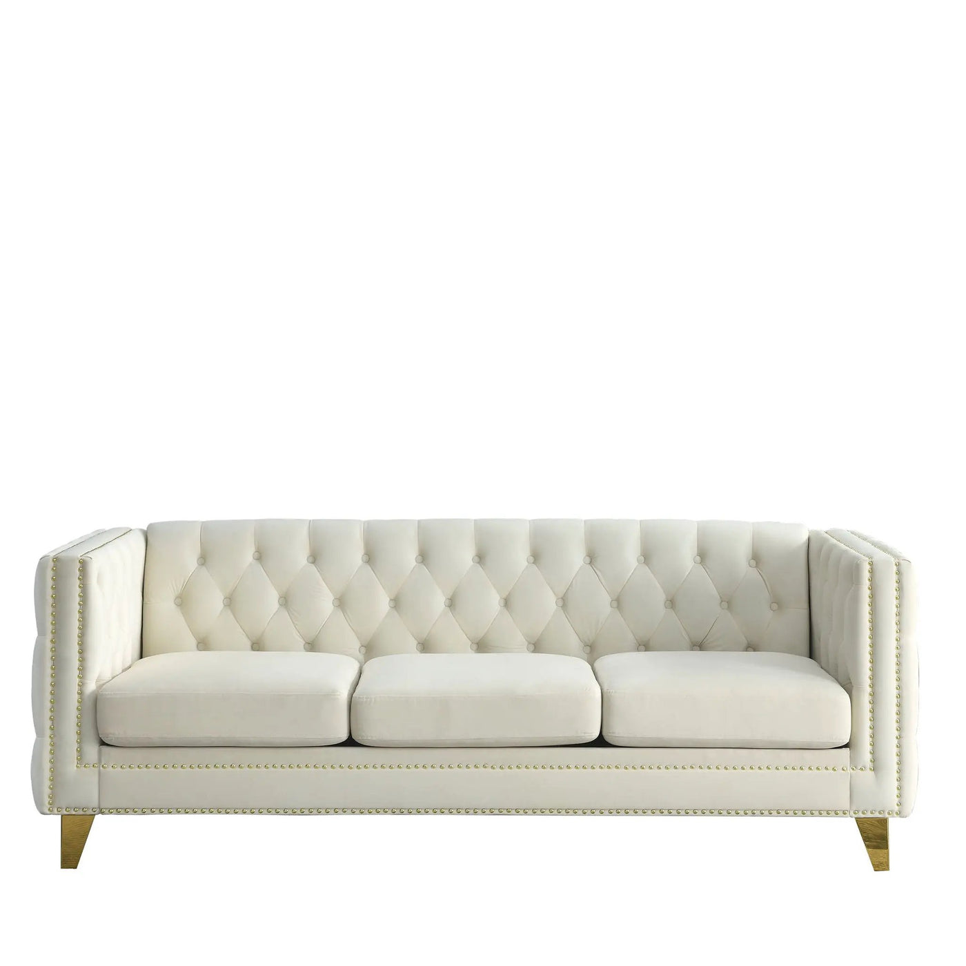 Upholstered Couch Sofa With Button Tufting For Living Room by HouseOfZazla