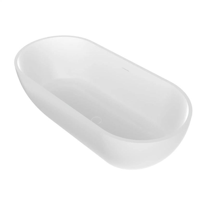 63 Inch Artificial Stone Solid Surface Freestanding Bathtub by HouseOfZazla