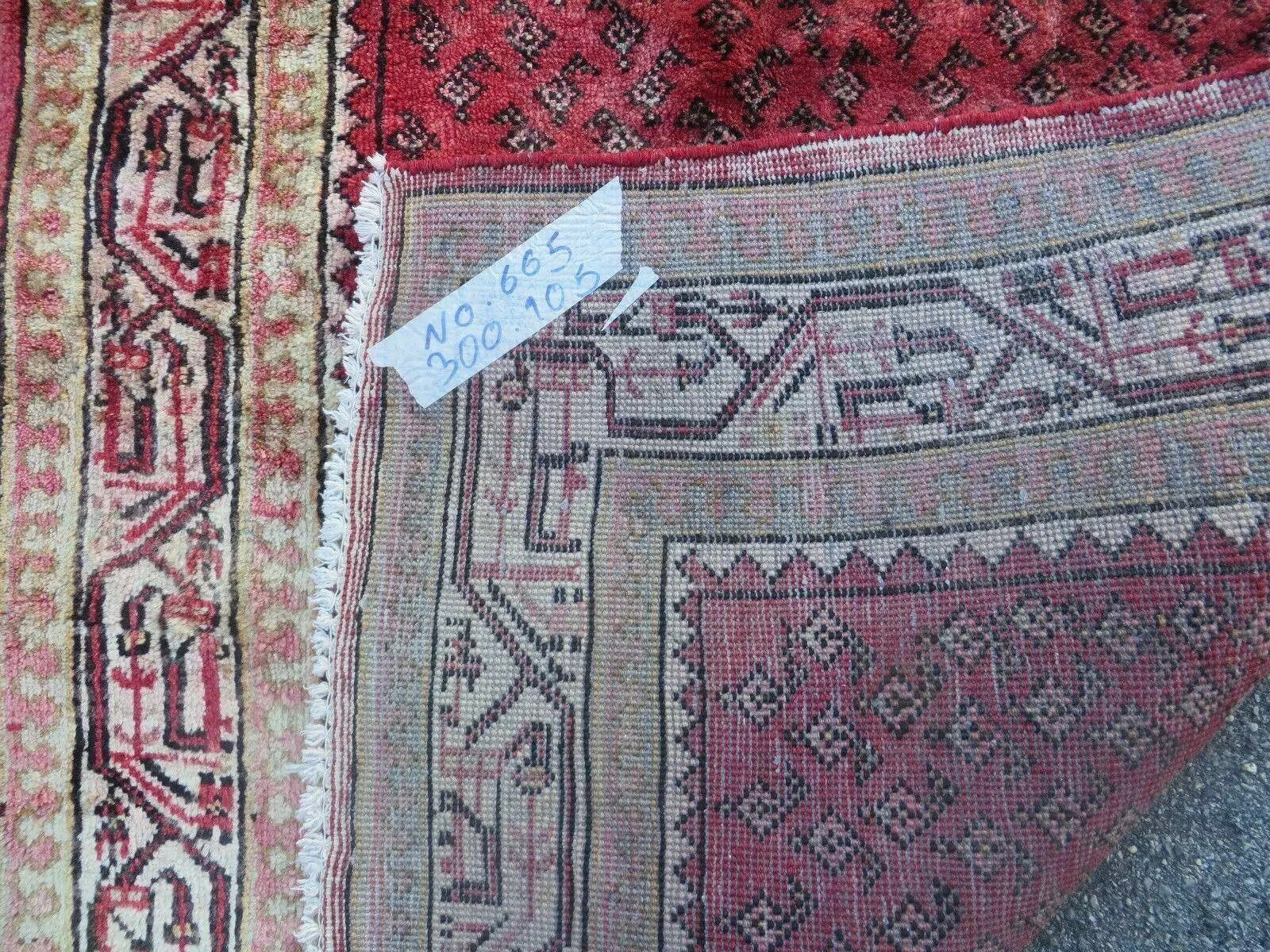 3'7"X 10' Antique Handmade India Oriental Paisley Wool Runner Rug Vegy # 31 by Jewel Rugs
