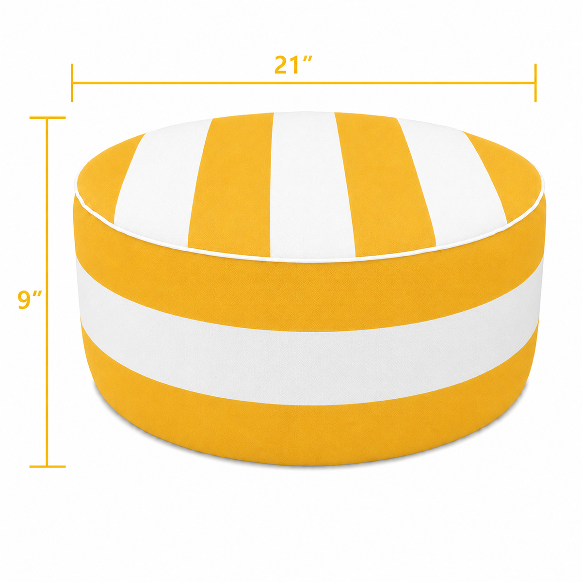 Outdoor Inflatable Ottoman 21"x21"x9" by HouseOfZazla