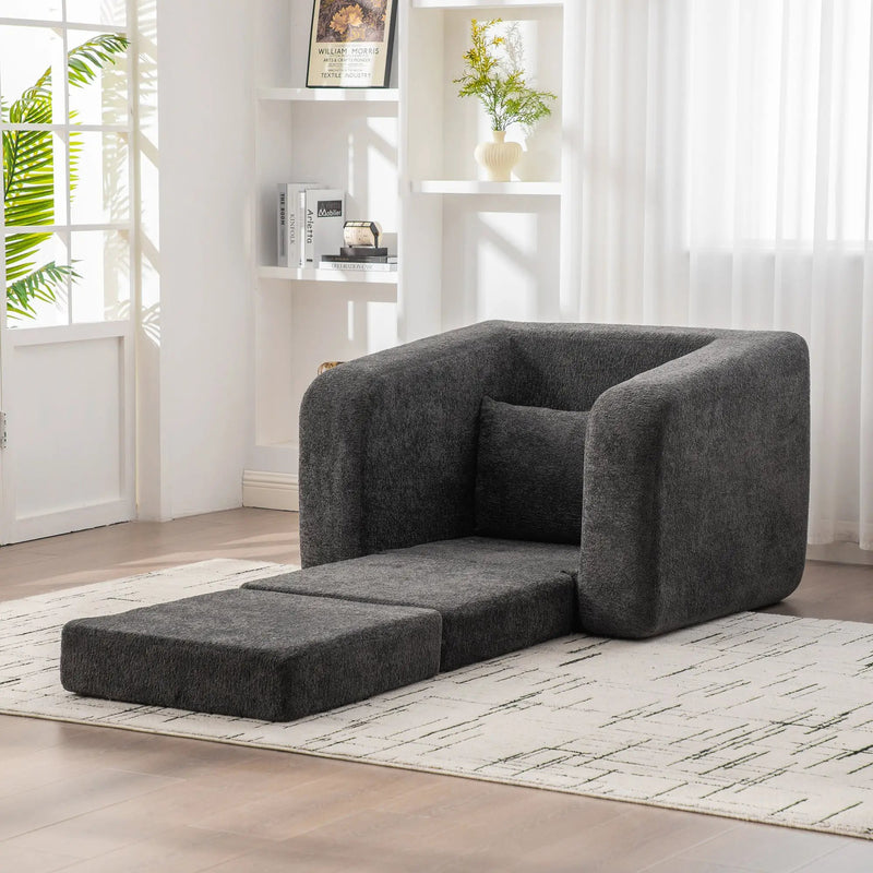 40" Foldable Single Sofa Bed with Armrest & Backrest by HouseOfZazla
