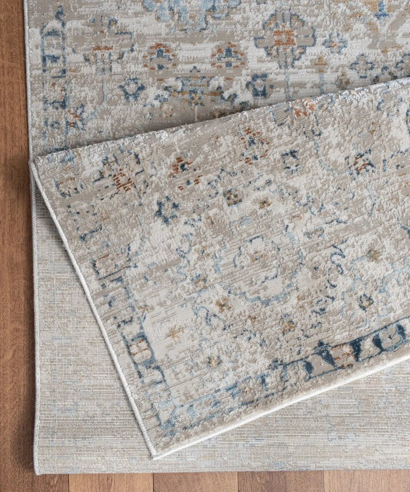 Noble - 5'3" X 7'3" Area Rug Polyester - Ivory by HouseOfZazla